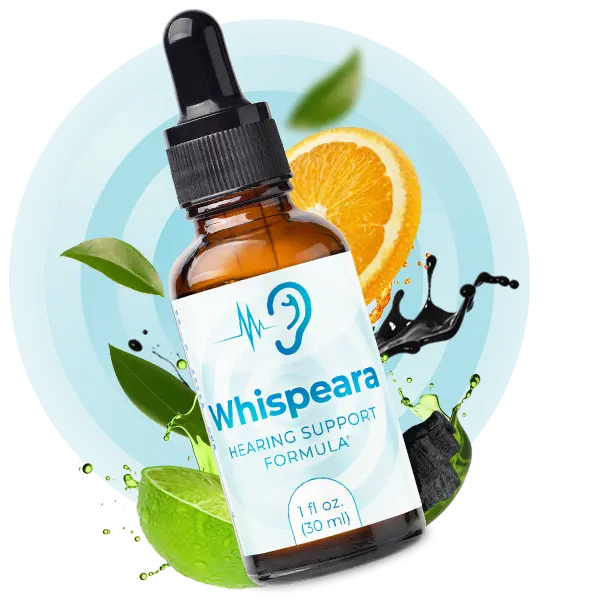 Whispeara hearing support supplement bottle